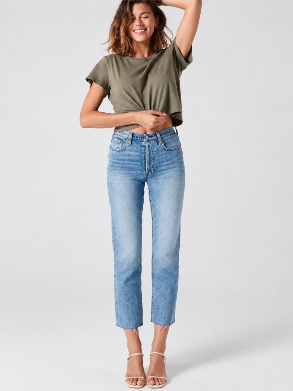 Aritzia Denim Forum The Arlo High Rise Straight Jeans